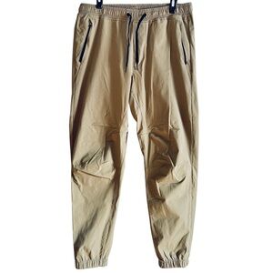 American Eagle Outfitters Men's Tan Tech Joggers Medium Tall Modern Utility